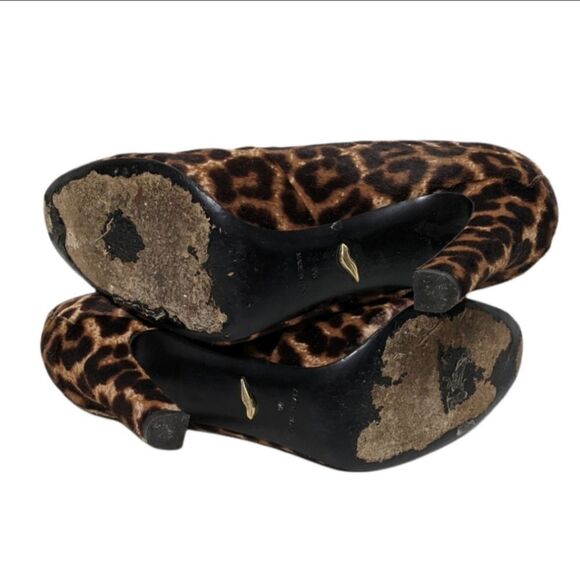 DIANE VON FURSTENBERG Skylar Calf Hair Booties 9 - Picture 9 of 11